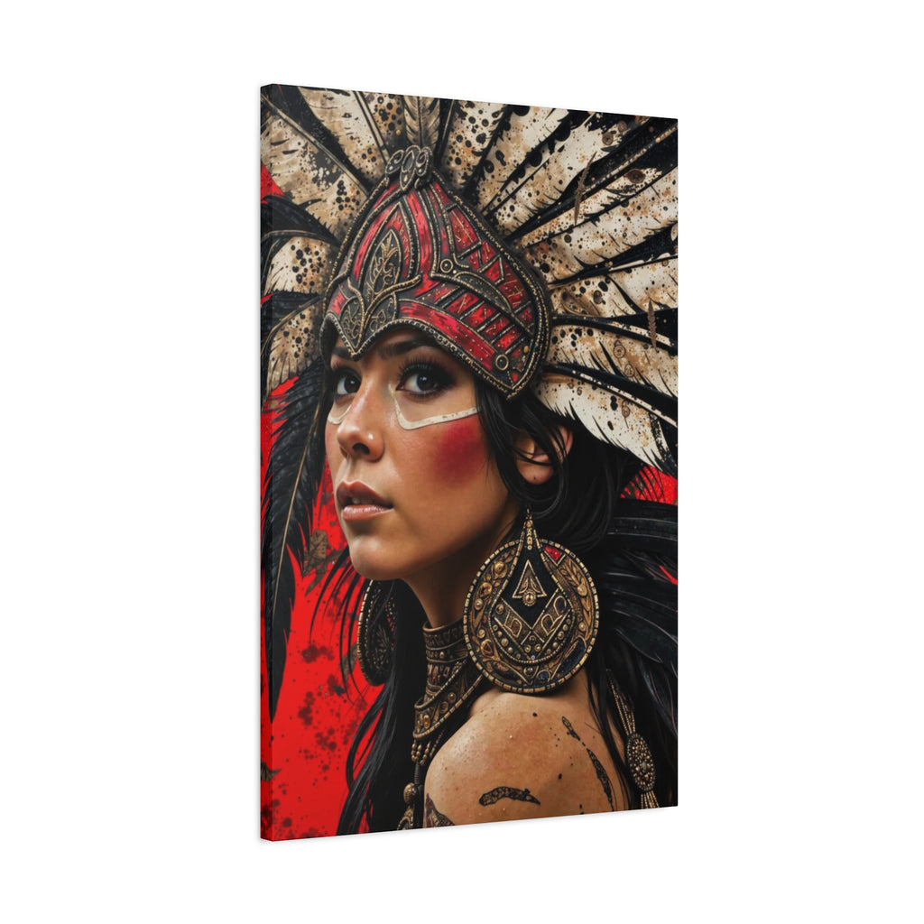 Aztec Moon Goddess – Bold Aztec Wall Art Canvas