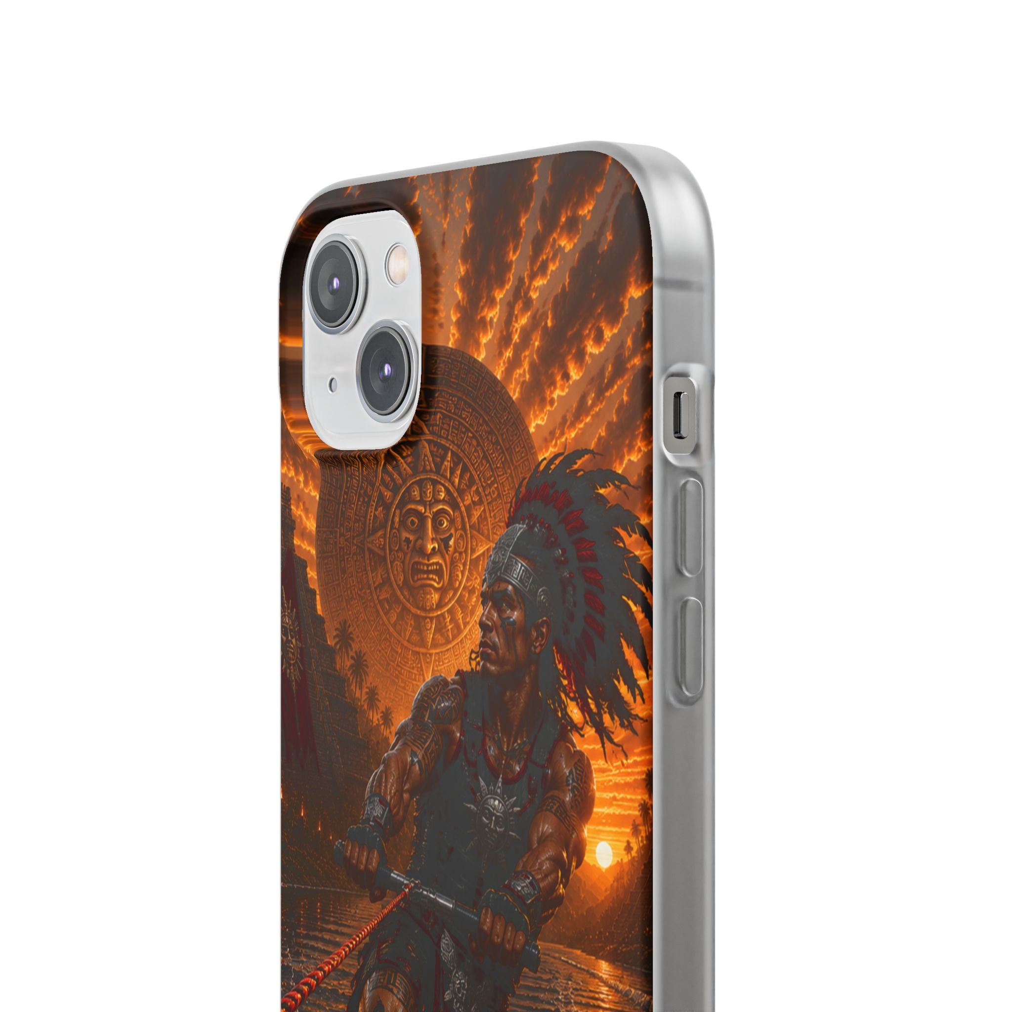 Aztec Wakeboard Male Warrior – Flexi Phone Case (iPhone & Samsung • Clear TPU • Made & Shipped in the USA • 🚚 FREE USA Shipping • Personalized Option)