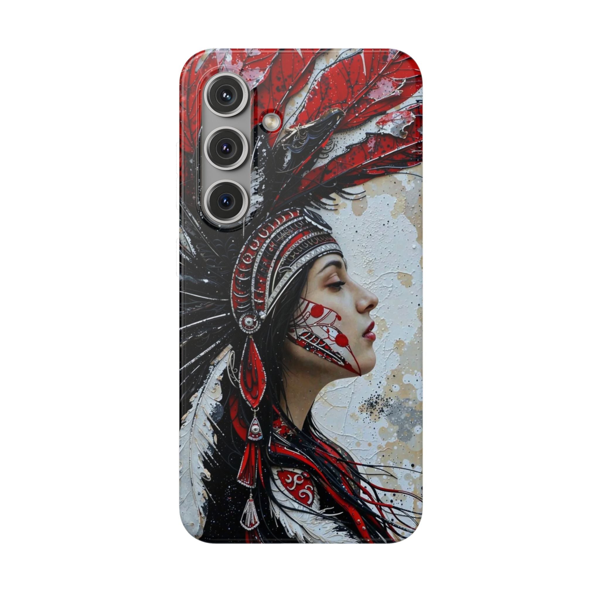 Aztec Silent Goddess – Flexi Phone Case (iPhone & Samsung • Clear TPU • Made in USA • Personalized Option)