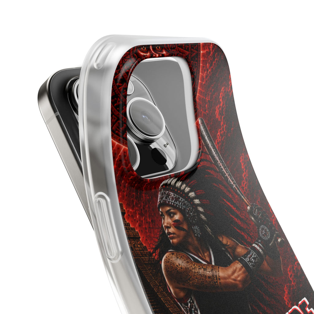 Aztec Softball Warrior – Flexi Phone Case (iPhone & Samsung • Clear TPU • Made in USA • Personalized Option)