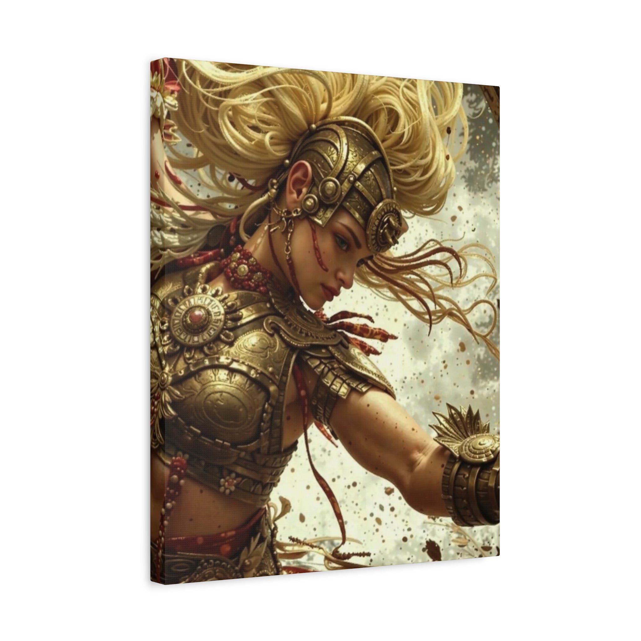 Aztec Iron Queen – Bold Aztec Wall Art Canvas