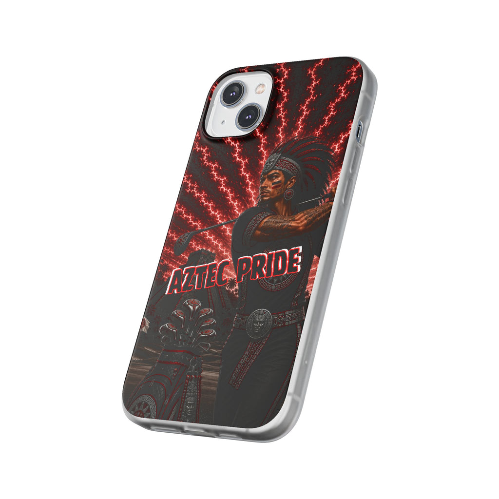 Aztec Golf Male Warrior – Flexi Phone Case (iPhone & Samsung • Clear TPU • Made & Shipped in the USA • 🚚 FREE USA Shipping • Personalized Option)
