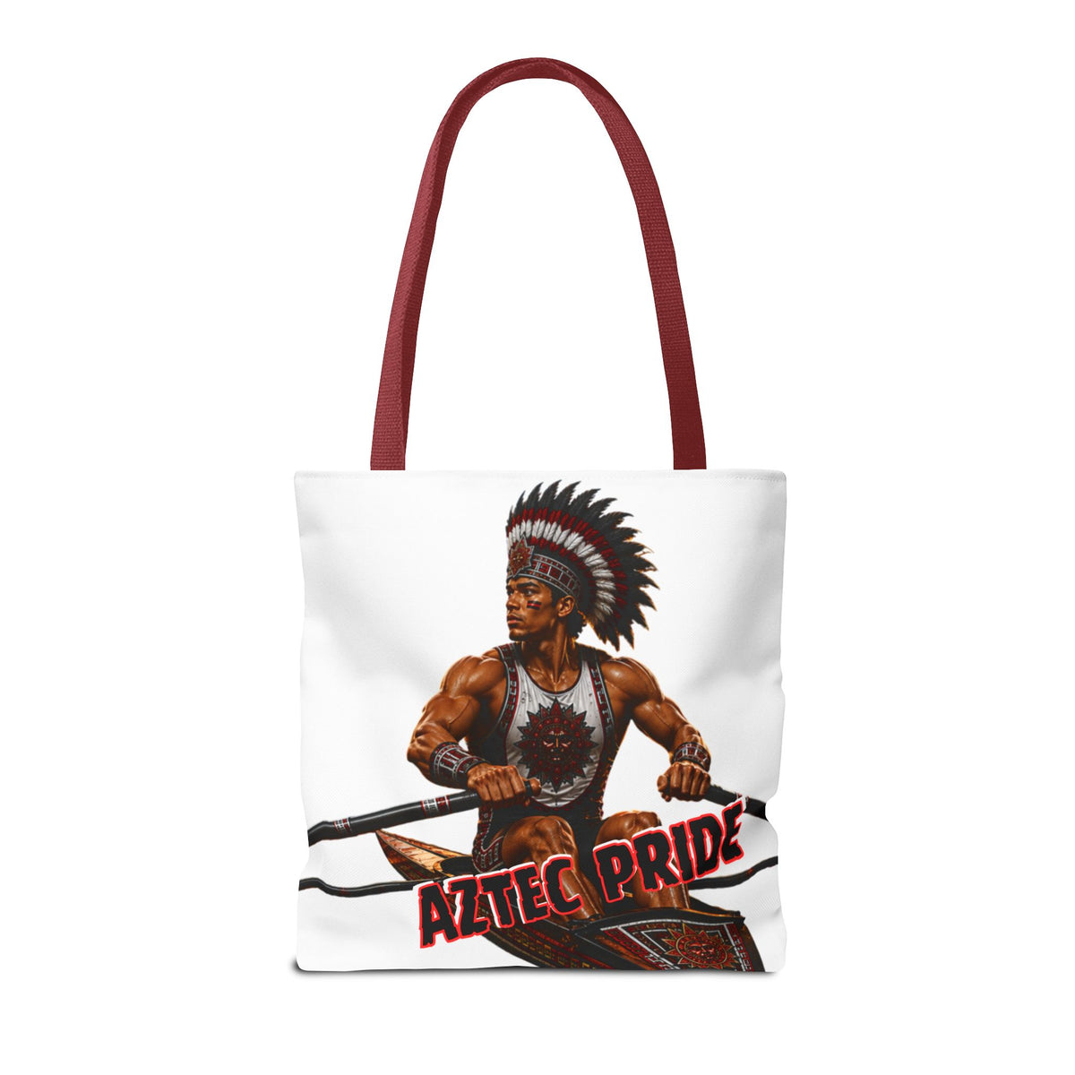 Aztec Rowing Warrior Tote Bag | Aztec-Inspired AI Art • Made & Shipped in the USA • 🚚 FREE USA Shipping • FREE Personalization