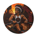 Aztec Rowing Warrior Round Vinyl Sticker 2”–6” | Made & Shipped in the USA • 🚚 FREE USA Shipping • Personalized Option