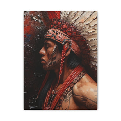 Aztec Noble Warrior – Bold Aztec Wall Art Canvas
