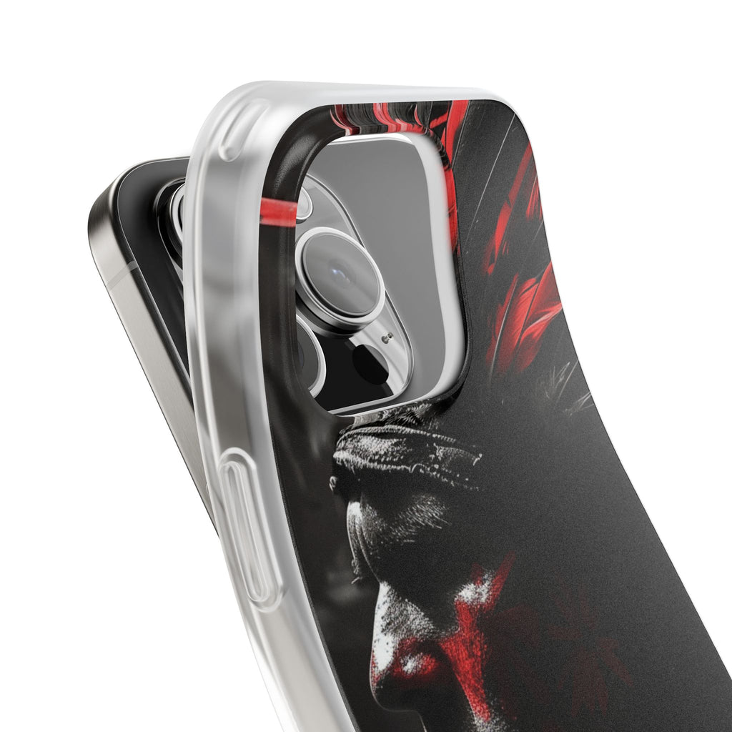 Aztec Jaguar Warrior – Flexi Phone Case (iPhone & Samsung • Clear TPU • Made in USA • Personalized Option)