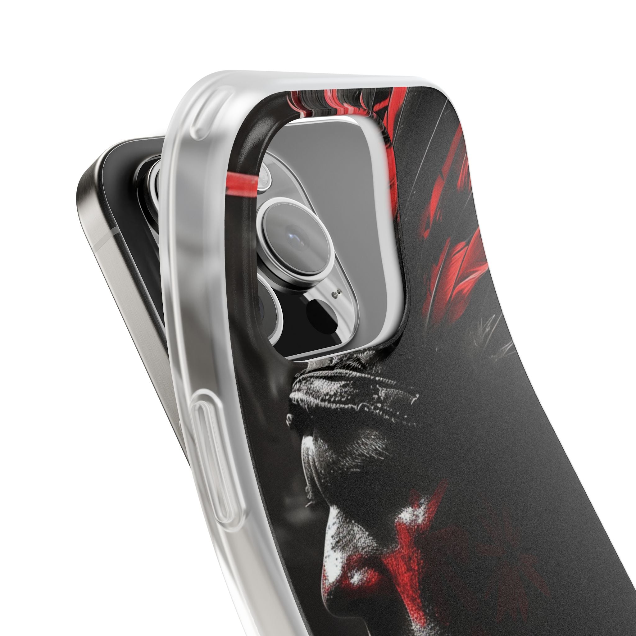 Aztec Jaguar Warrior – Flexi Phone Case (iPhone & Samsung • Clear TPU • Made in USA • Personalized Option)