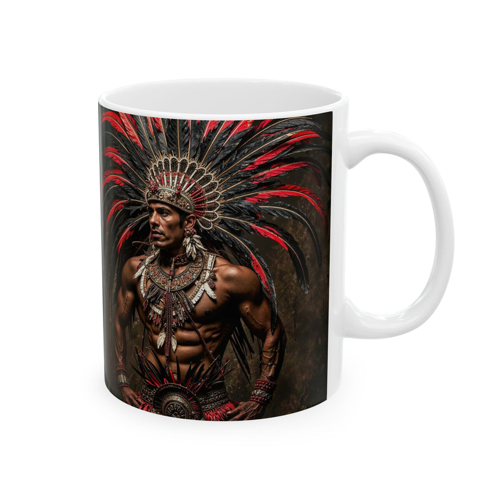 Aztec Sun Guardian – Ceramic Mug (11oz, 15oz • Dishwasher & Microwave Safe • Made in USA • Personalized Option)