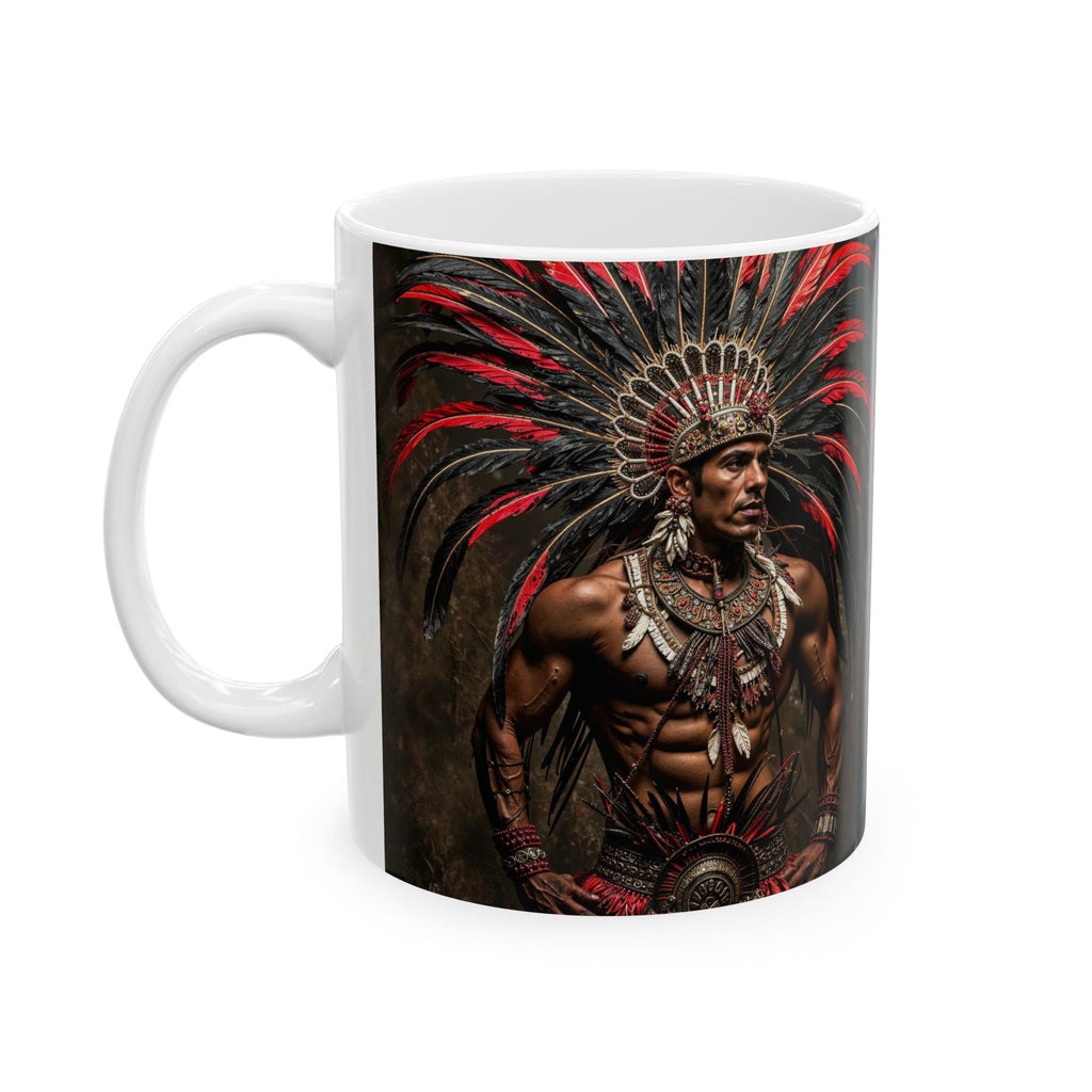 Aztec Sun Guardian – Ceramic Mug (11oz, 15oz • Dishwasher & Microwave Safe • Made in USA • Personalized Option)