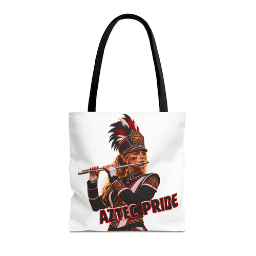 Aztec Band Warrior Tote Bag | Aztec-Inspired AI Art • Made & Shipped in the USA • 🚚 FREE USA Shipping • FREE Personalization
