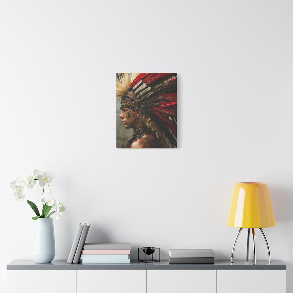 Aztec Storm Warrior – Bold Aztec Wall Art Canvas