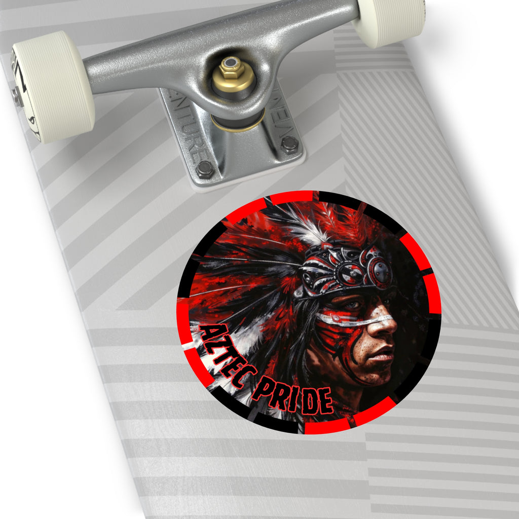 Aztec King of Kings Round Vinyl Sticker – Waterproof Matte Decal (2”–6”)