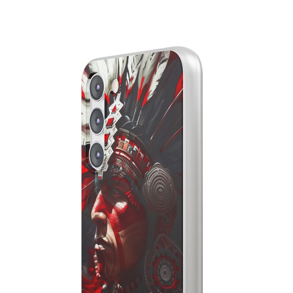 Aztec Loyal Warrior – Flexi Phone Case (iPhone & Samsung • Clear TPU • Made in USA • Personalized Option)