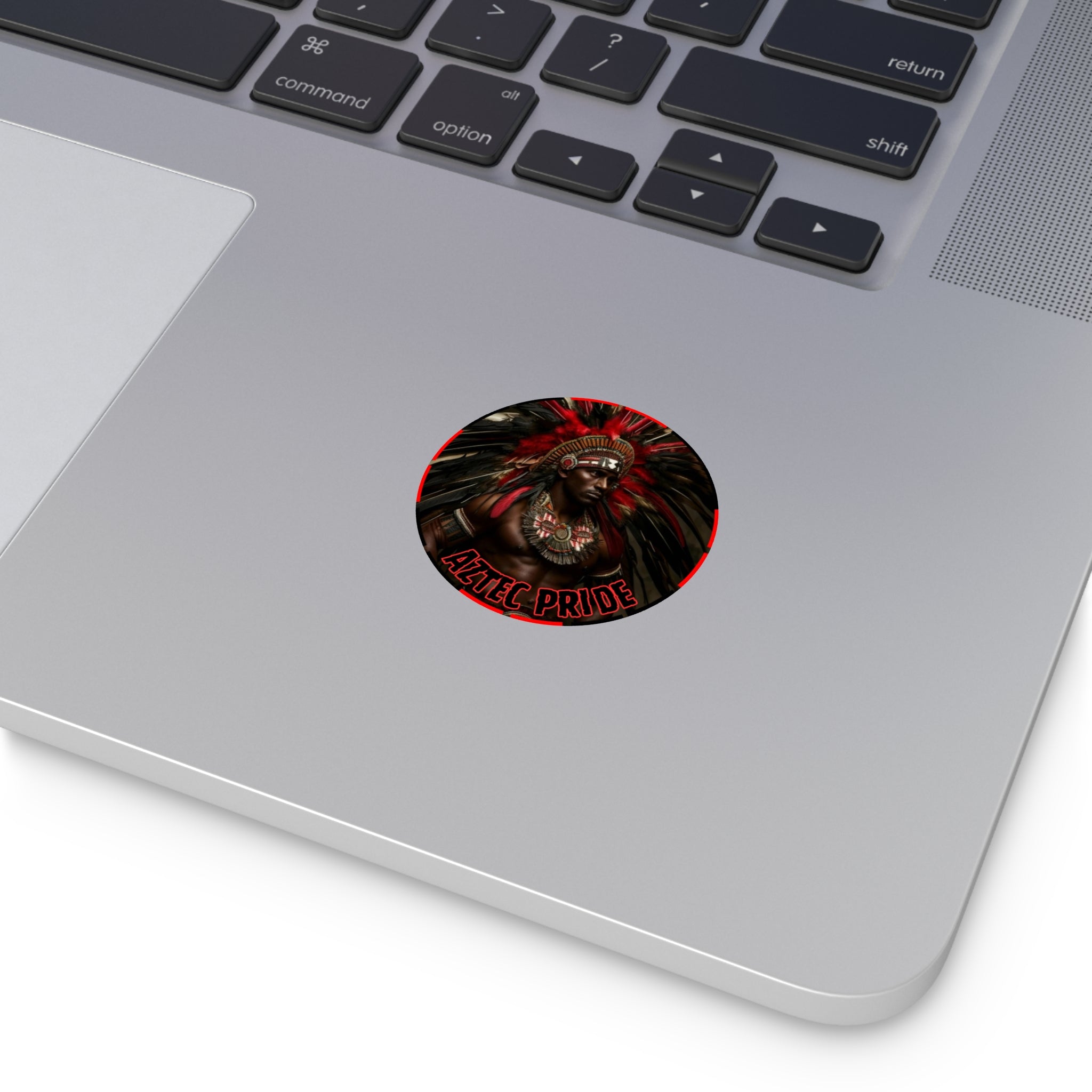 Aztec Panther Warrior Round Vinyl Sticker – Waterproof Matte Decal (2”–6”)