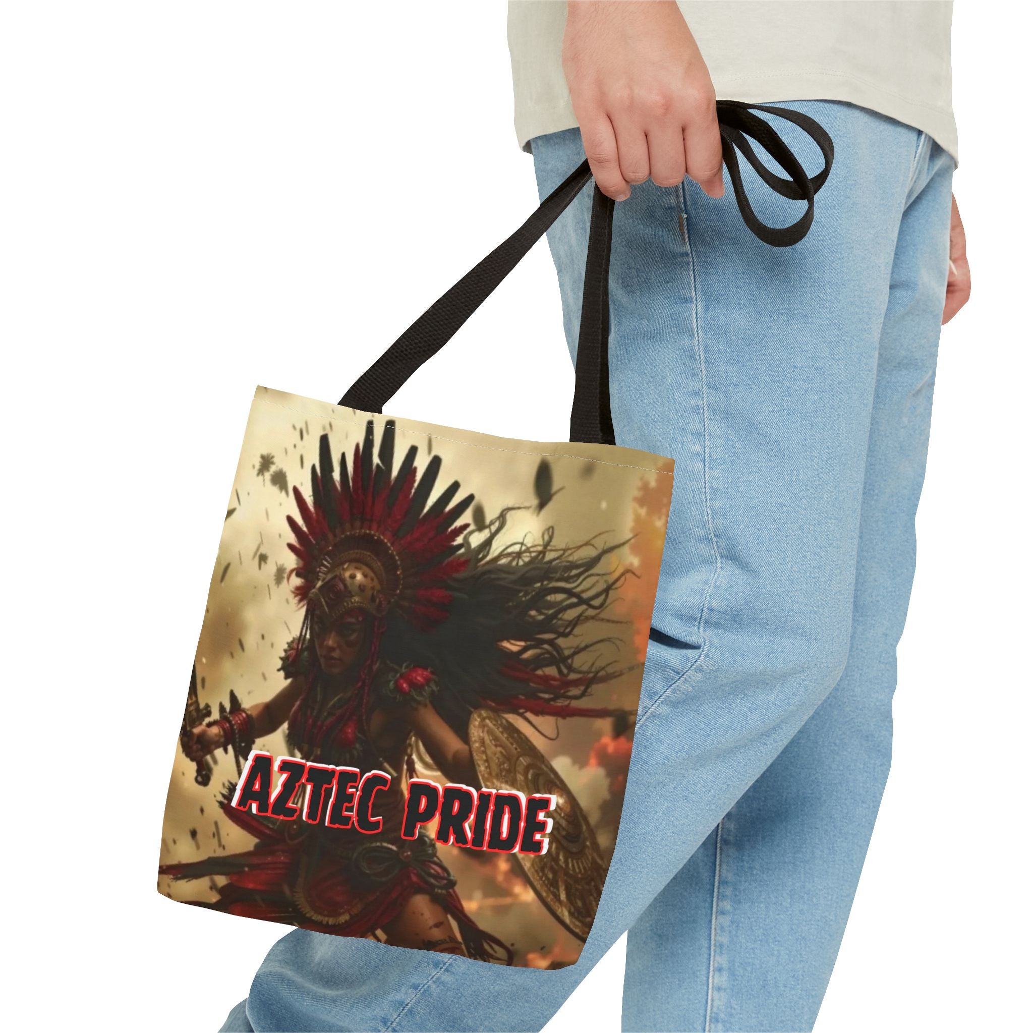 Aztec Bloodwar Queen Tote Bag – Aztec-Inspired Reusable Shopping Bag | GringoArte