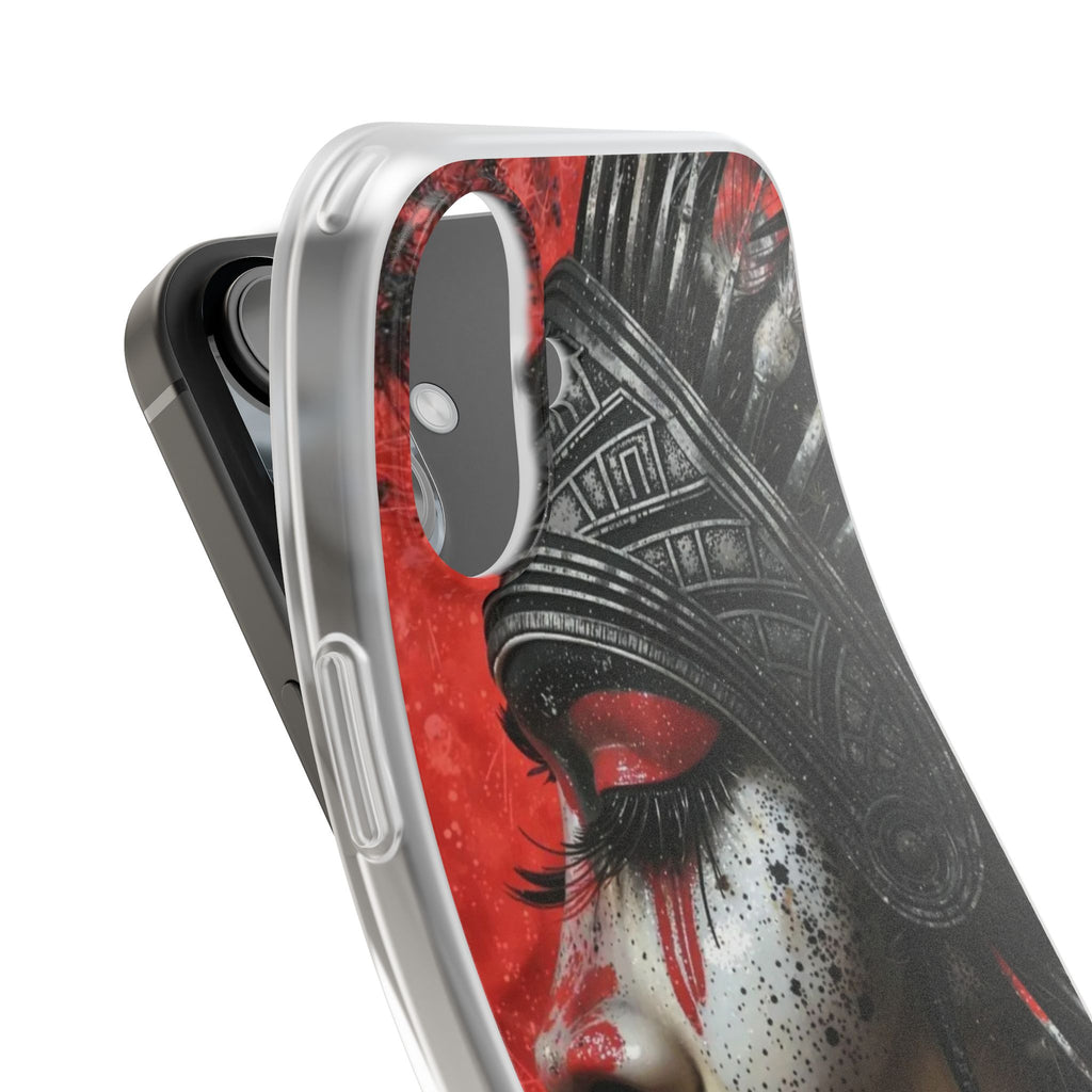 Aztec Fearless Goddess – Flexi Phone Case (iPhone & Samsung • Clear TPU • Made in USA • Personalized Option)