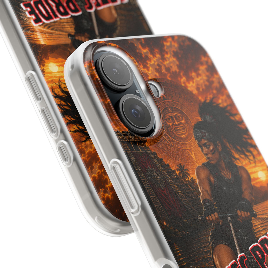 Aztec Wakeboard Female Warrior – Flexi Phone Case (iPhone & Samsung • Clear TPU • Made & Shipped in the USA • 🚚 FREE USA Shipping • Personalized Option)