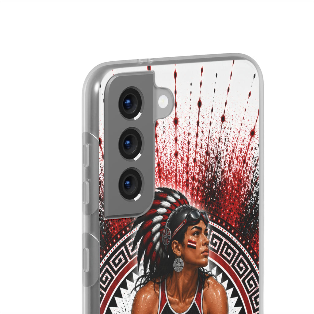Aztec Swim & Dive Warrior – Flexi Phone Case (iPhone & Samsung • Clear TPU • Made & Shipped in the USA • 🚚 FREE USA Shipping • Personalized Option)