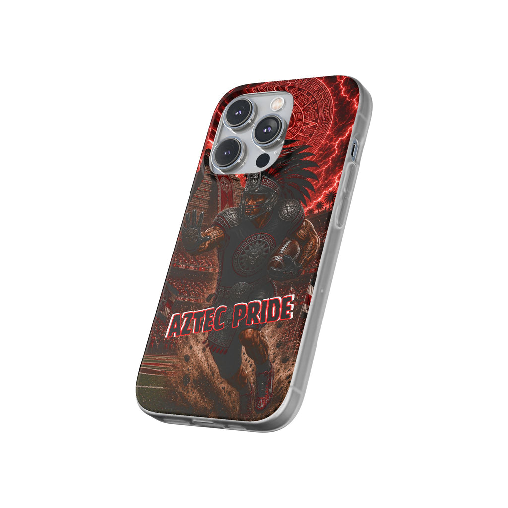 Aztec Football Warrior – Flexi Phone Case (iPhone & Samsung • Clear TPU • Made in USA • Personalized Option)