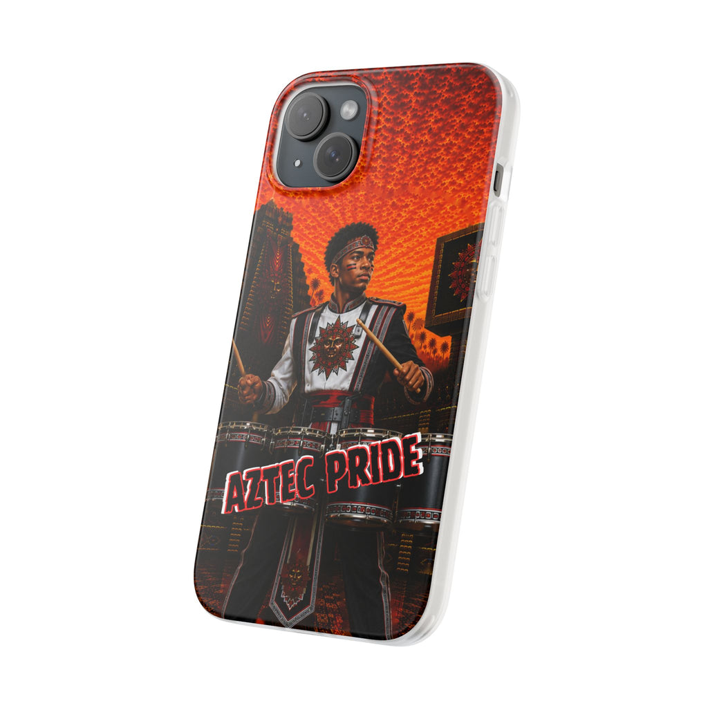 Aztec Band Warrior – Flexi Phone Case (iPhone & Samsung • Clear TPU • Made & Shipped in the USA • 🚚 FREE USA Shipping • Personalized Option)