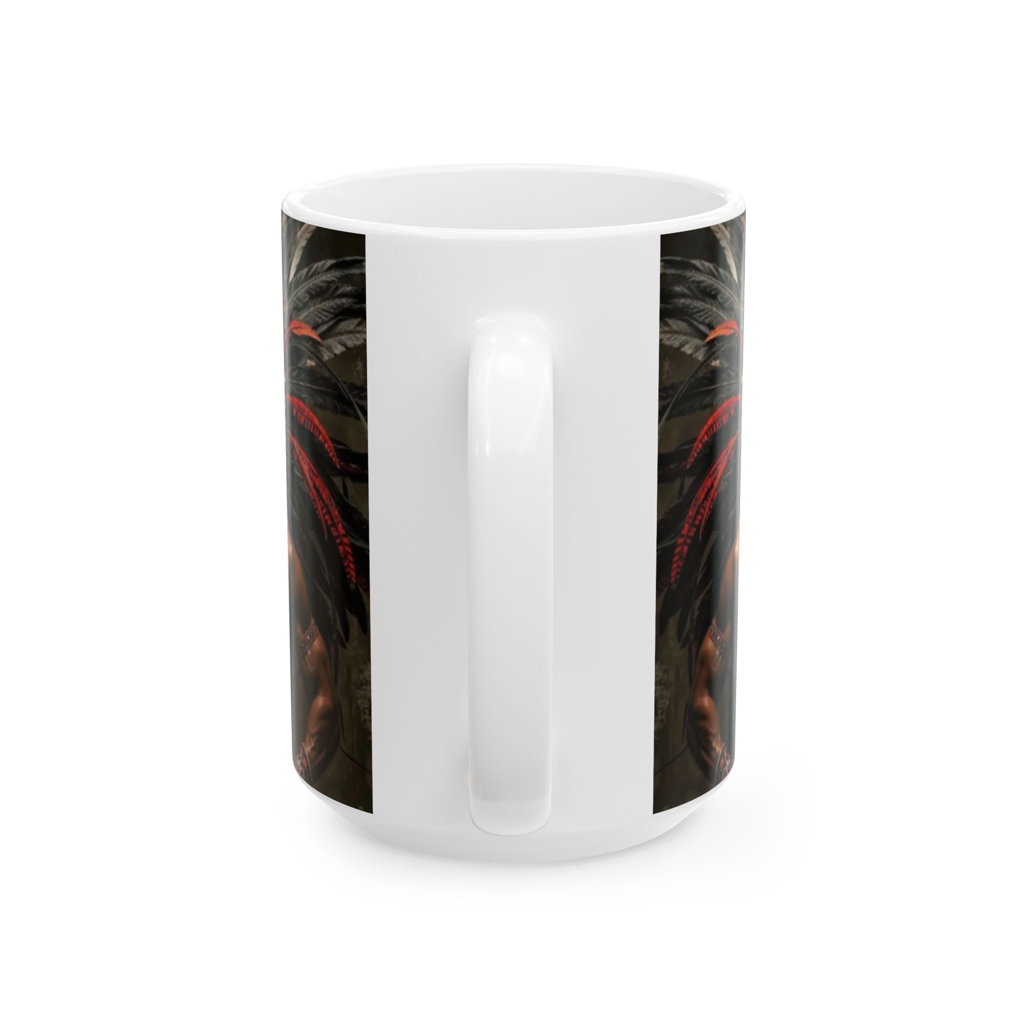 Aztec Warrior Eagle – Ceramic Mug (11oz, 15oz • Dishwasher & Microwave Safe • Made in USA • Personalized Option)