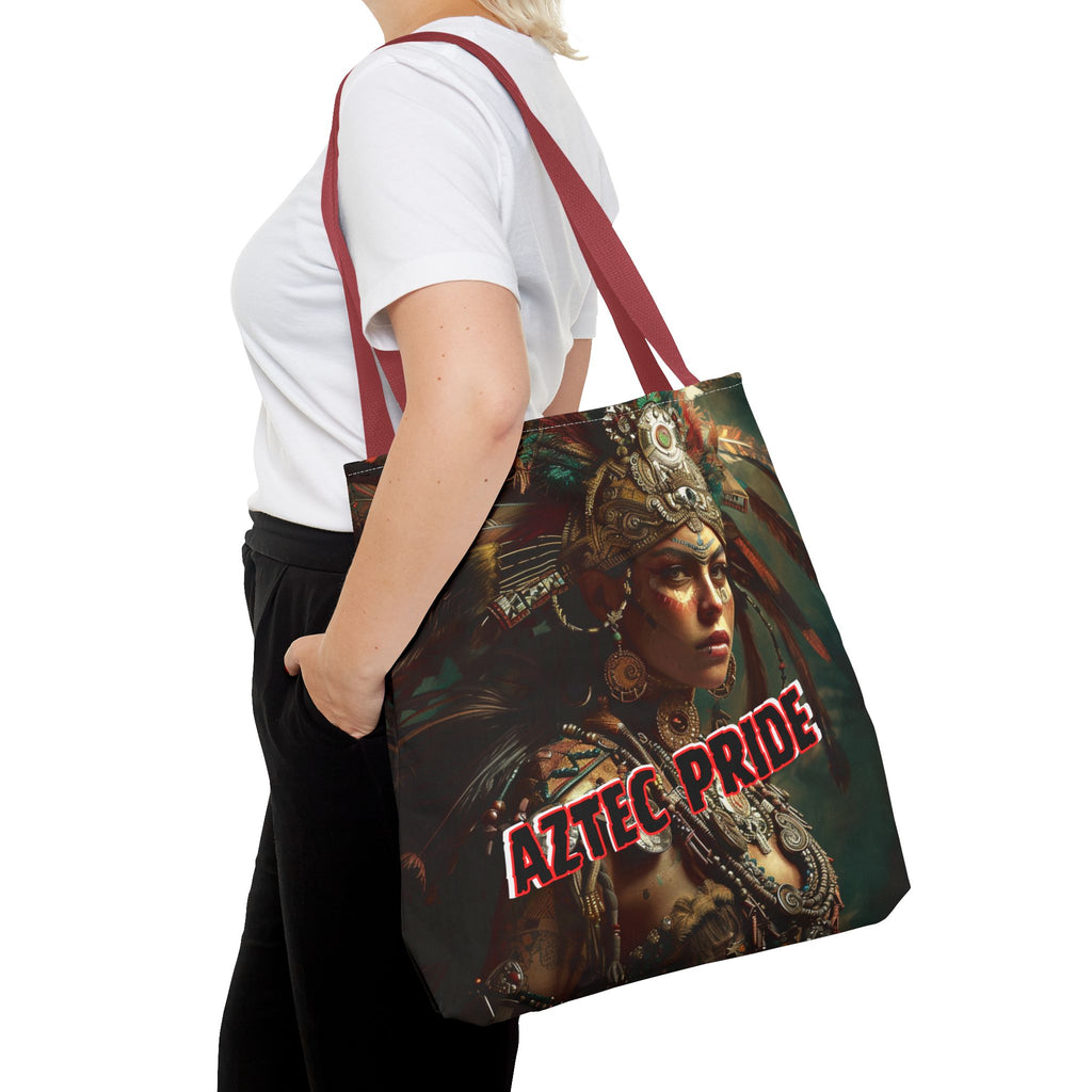 Aztec Warrior Goddess Tote Bag – Aztec-Inspired Reusable Shopping Bag | GringoArte