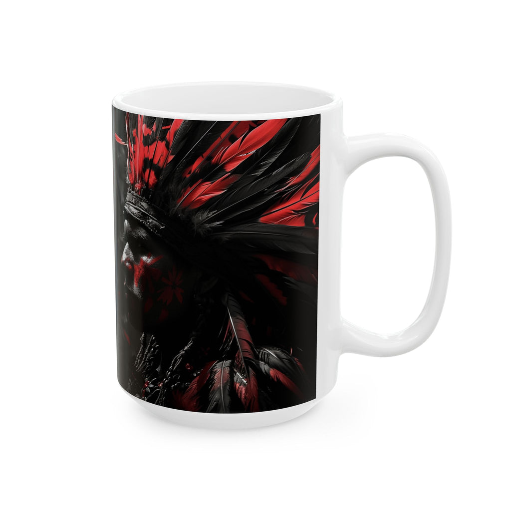 Aztec Jaguar Warrior – Ceramic Mug (11oz, 15oz • Dishwasher & Microwave Safe • Made in USA • Personalized Option)