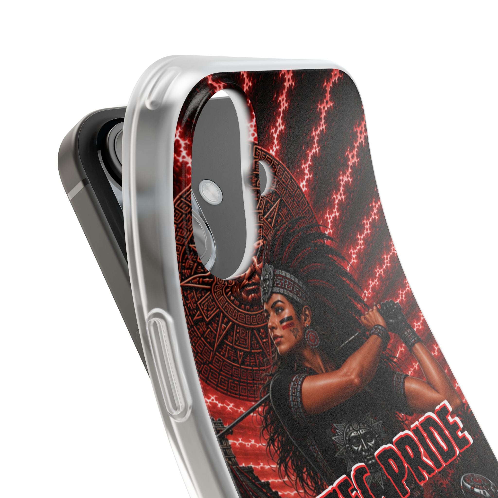 Aztec Golf Female Warrior – Flexi Phone Case (iPhone & Samsung • Clear TPU • Made & Shipped in the USA • 🚚 FREE USA Shipping • Personalized Option)