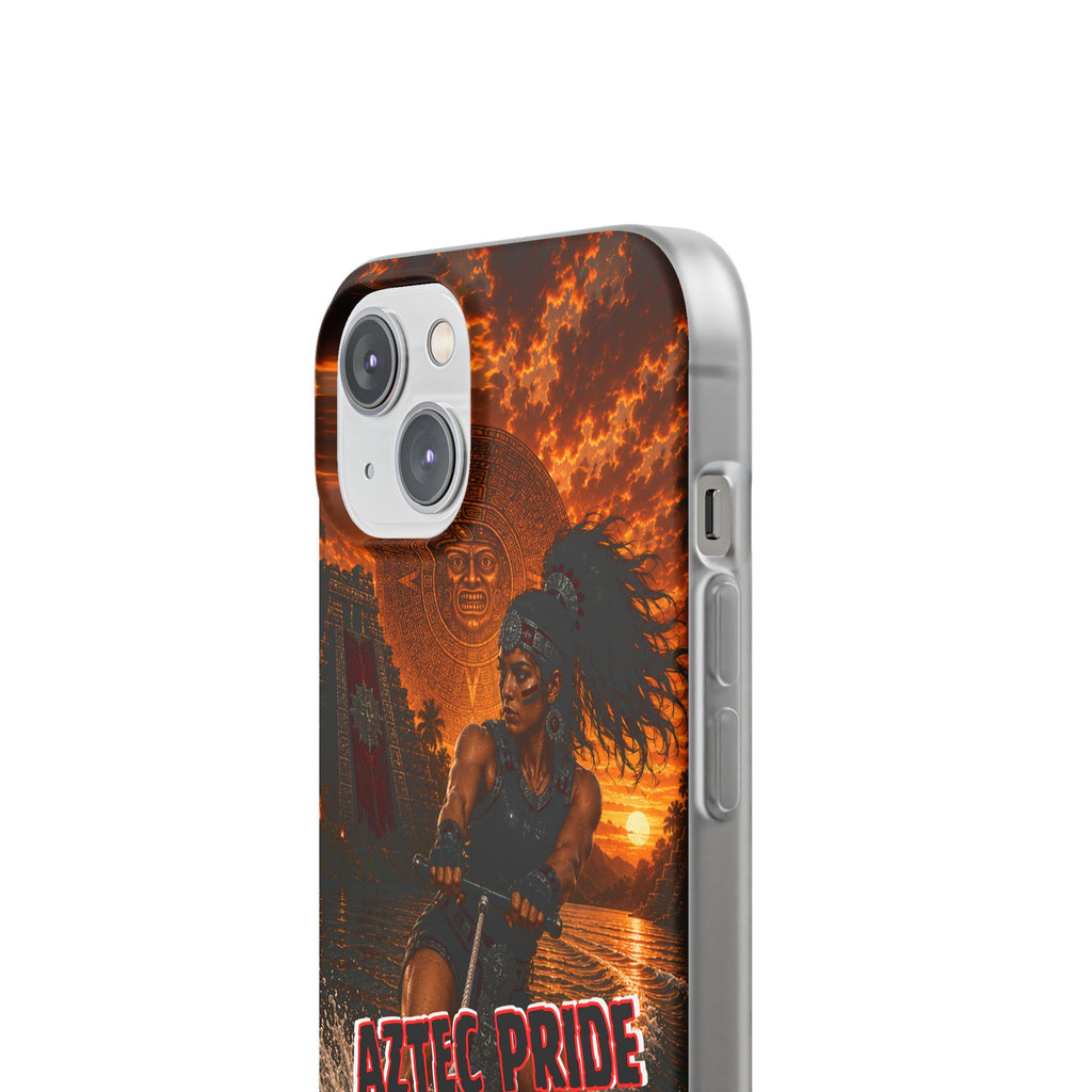 Aztec Wakeboard Female Warrior – Flexi Phone Case (iPhone & Samsung • Clear TPU • Made & Shipped in the USA • 🚚 FREE USA Shipping • Personalized Option)