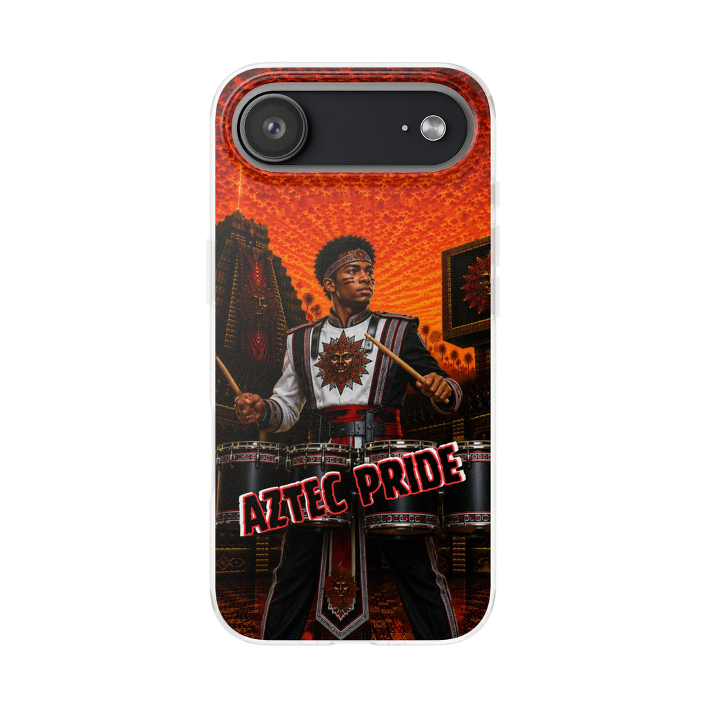 Aztec Band Warrior – Flexi Phone Case (iPhone & Samsung • Clear TPU • Made & Shipped in the USA • 🚚 FREE USA Shipping • Personalized Option)