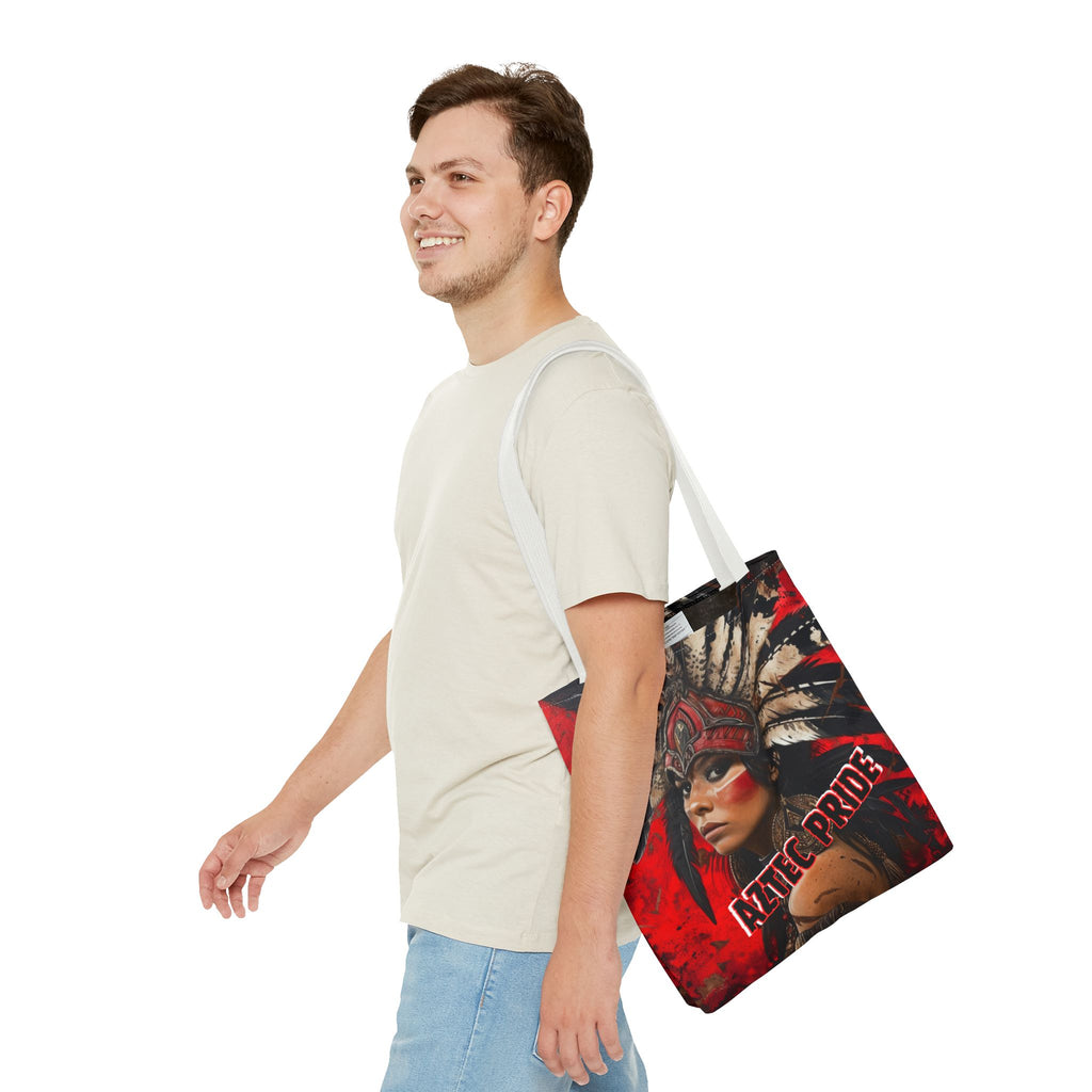 Aztec Moon Goddess Tote Bag – Aztec-Inspired Reusable Shopping Bag | GringoArte