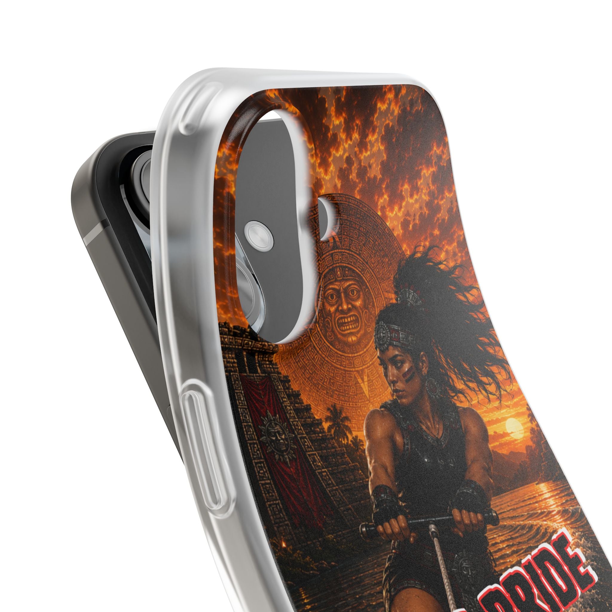 Aztec Wakeboard Female Warrior – Flexi Phone Case (iPhone & Samsung • Clear TPU • Made & Shipped in the USA • 🚚 FREE USA Shipping • Personalized Option)