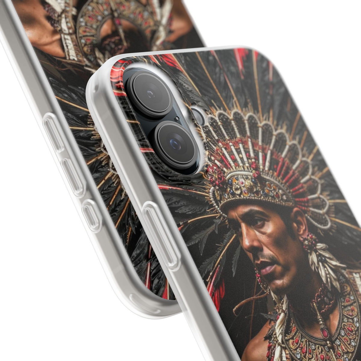 Aztec Sun Guardian – Flexi Phone Case (iPhone & Samsung • Clear TPU • Made in USA • Personalized Option)