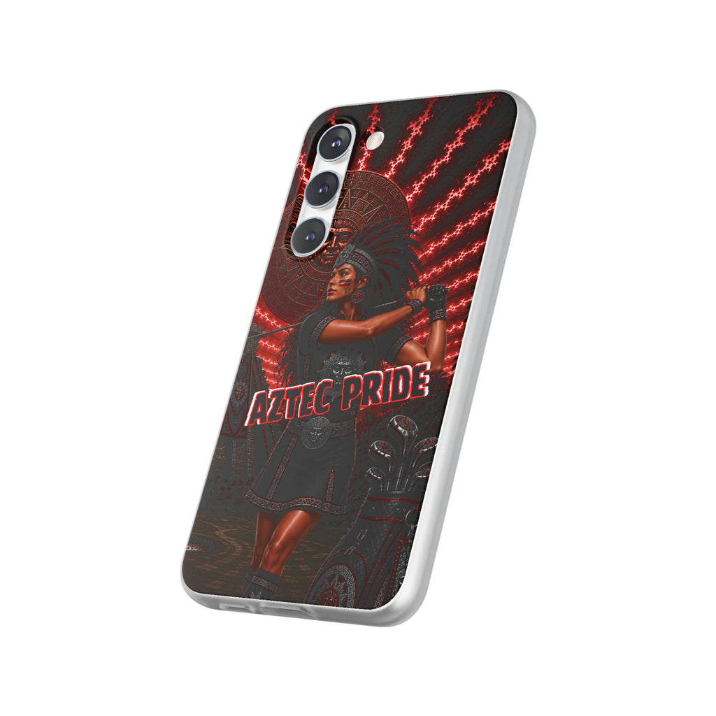 Aztec Golf Female Warrior – Flexi Phone Case (iPhone & Samsung • Clear TPU • Made & Shipped in the USA • 🚚 FREE USA Shipping • Personalized Option)
