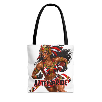 Aztec Flag Football Savage Female Warrior Tote Bag