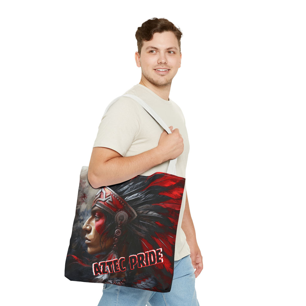 Aztec Silent Warrior Tote Bag – Aztec-Inspired Reusable Shopping Bag | GringoArte
