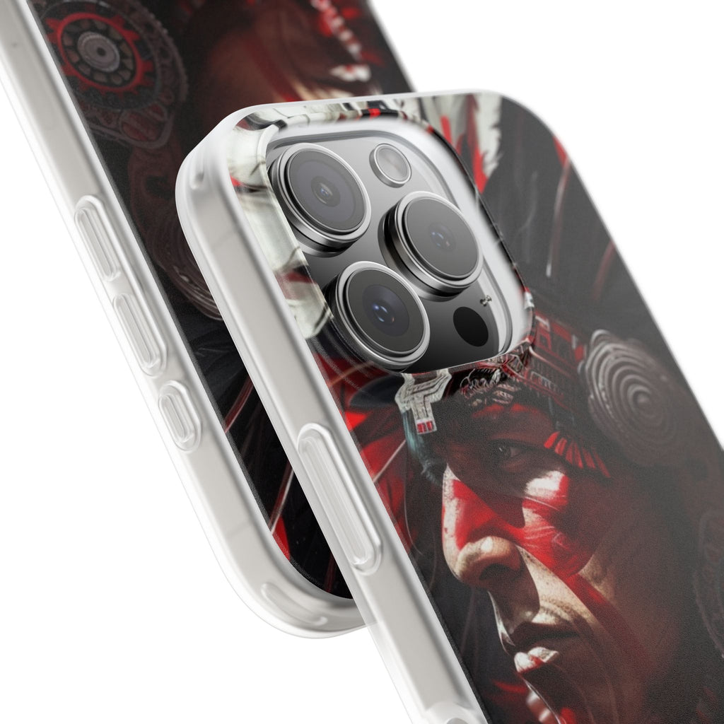 Aztec Loyal Warrior – Flexi Phone Case (iPhone & Samsung • Clear TPU • Made in USA • Personalized Option)