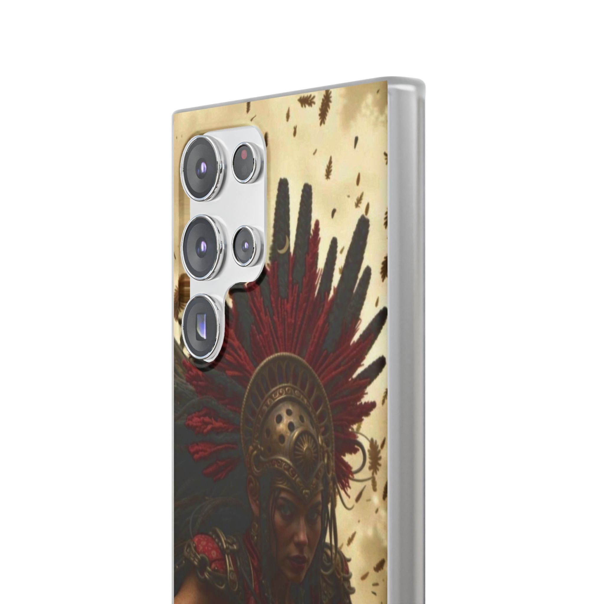 Aztec Bloodwar Queen – Flexi Phone Case (iPhone & Samsung • Clear TPU • Made in USA • Personalized Option)