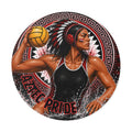 Aztec Water Polo Warrior Round Vinyl Sticker 2”–6” | Made & Shipped in the USA • 🚚 FREE USA Shipping • Personalized Option