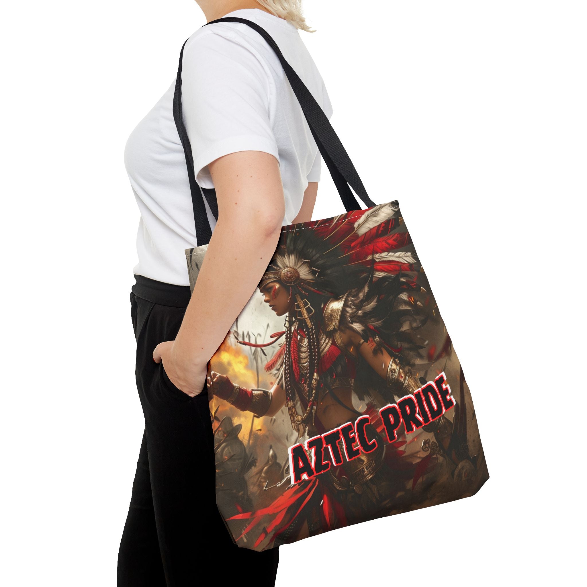 Aztec Warrior Queen Tote Bag – Aztec-Inspired Reusable Shopping Bag | GringoArte
