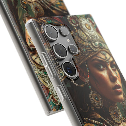 Aztec Warrior Goddess – Flexi Phone Case (iPhone & Samsung • Clear TPU • Made in USA • Personalized Option)