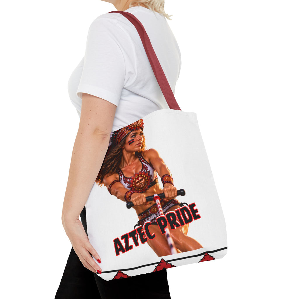 Aztec Waterski Wakeboard Female Warrior Tote Bag | Aztec-Inspired AI Art • Made & Shipped in the USA • 🚚 FREE USA Shipping • FREE Personalization