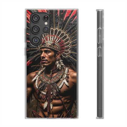 Aztec Sun Guardian – Flexi Phone Case (iPhone & Samsung • Clear TPU • Made in USA • Personalized Option)