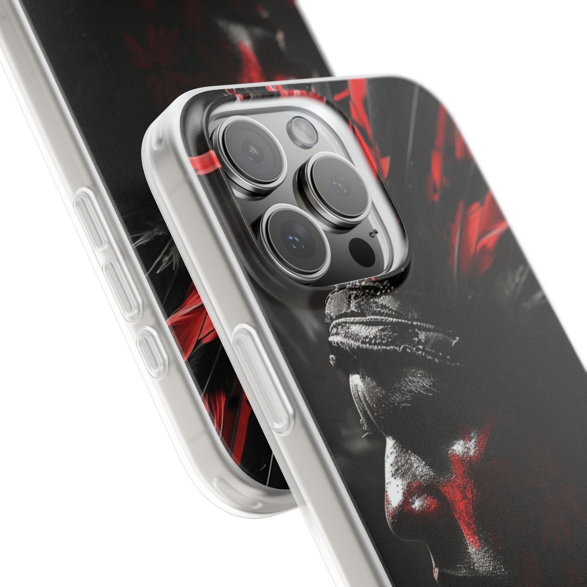 Aztec Jaguar Warrior – Flexi Phone Case (iPhone & Samsung • Clear TPU • Made in USA • Personalized Option)