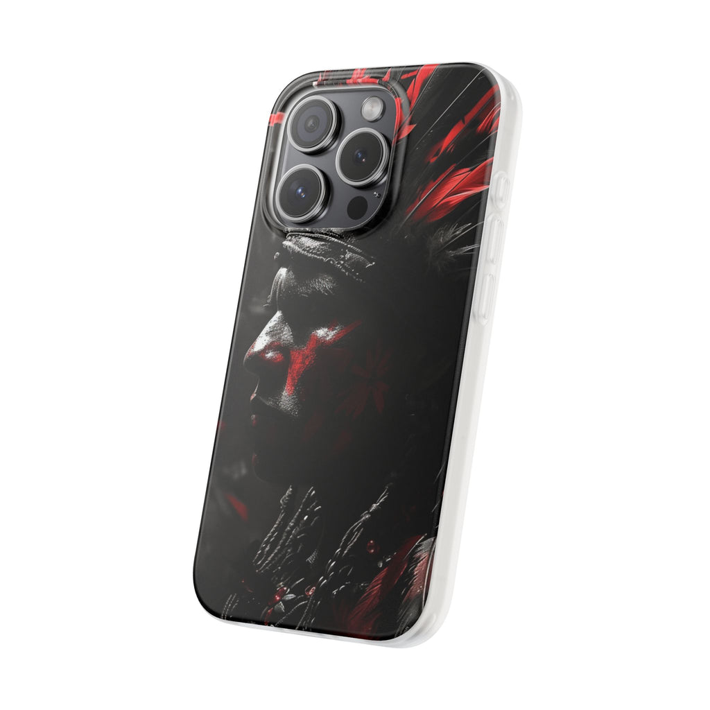 Aztec Jaguar Warrior – Flexi Phone Case (iPhone & Samsung • Clear TPU • Made in USA • Personalized Option)