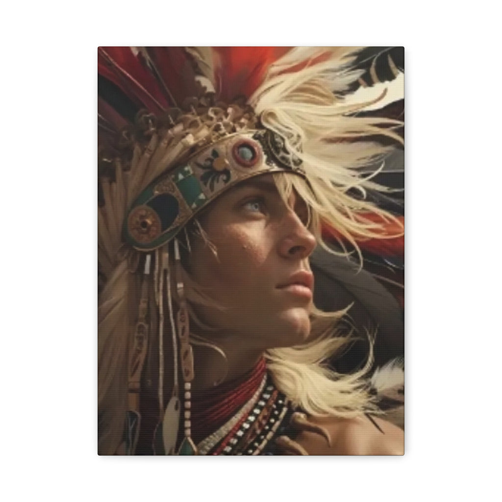Aztec Sky Prince – Bold Aztec Wall Art Canvas