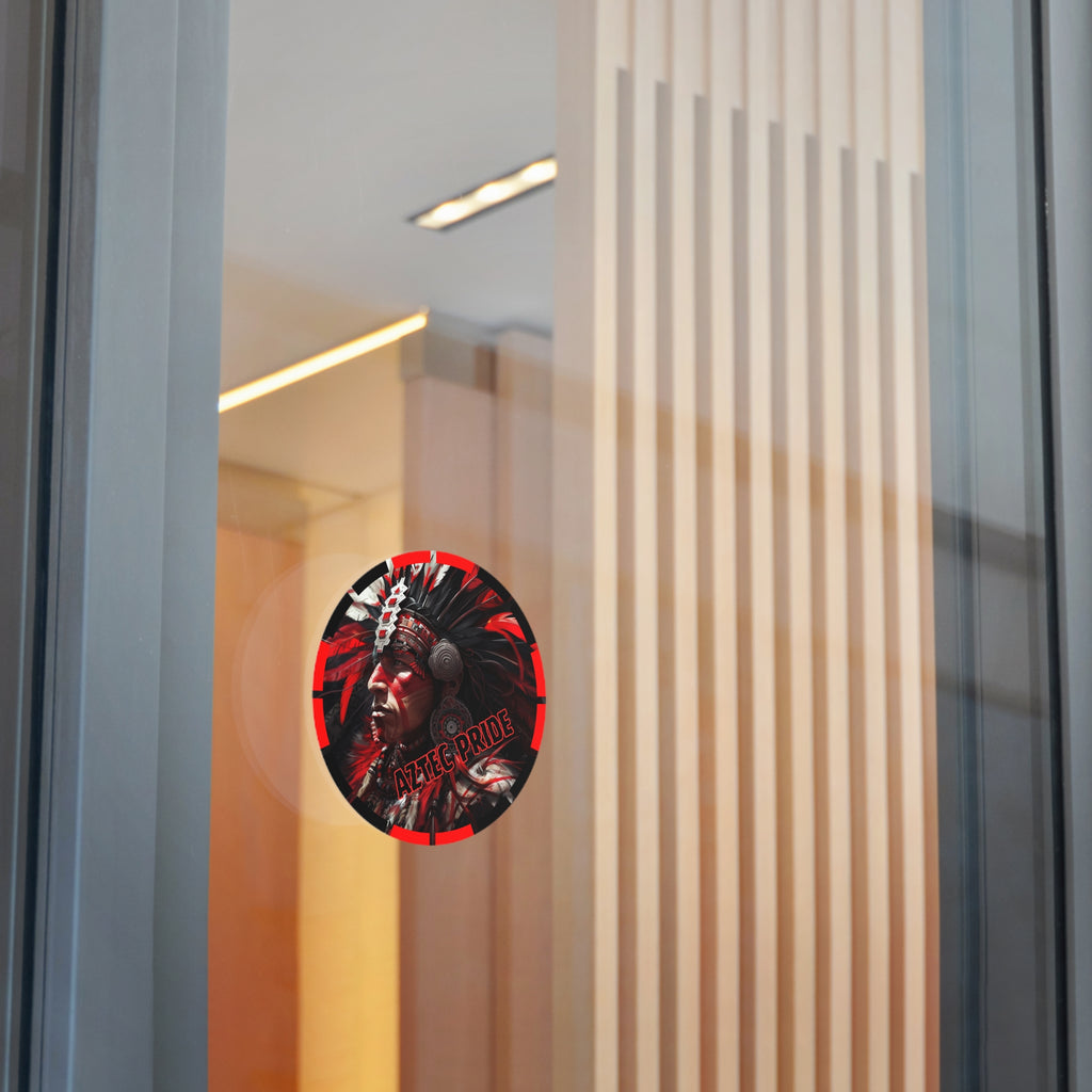 Aztec Loyal Warrior Round Vinyl Sticker - Waterproof Matte Decal (2"-6")