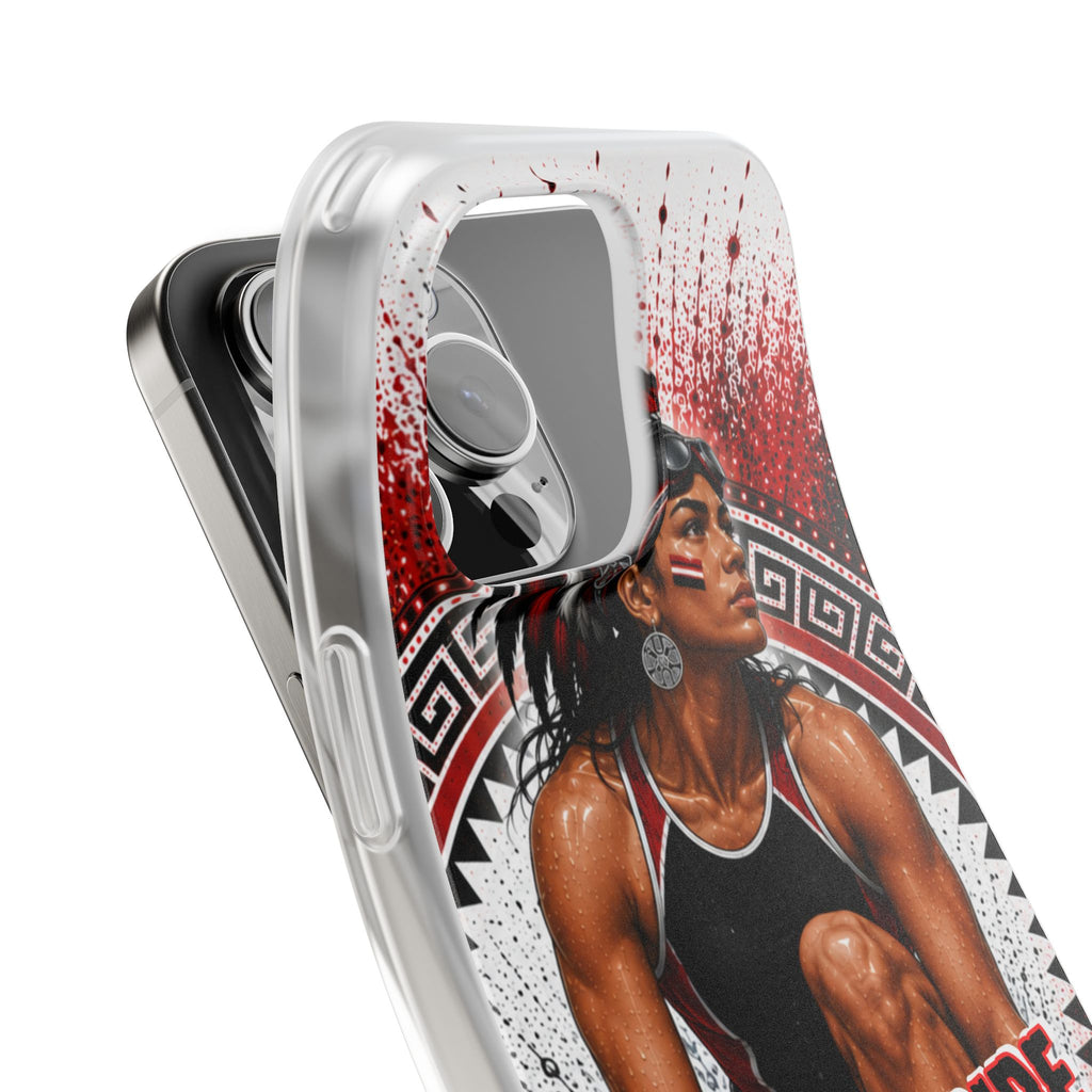Aztec Swim & Dive Warrior – Flexi Phone Case (iPhone & Samsung • Clear TPU • Made & Shipped in the USA • 🚚 FREE USA Shipping • Personalized Option)