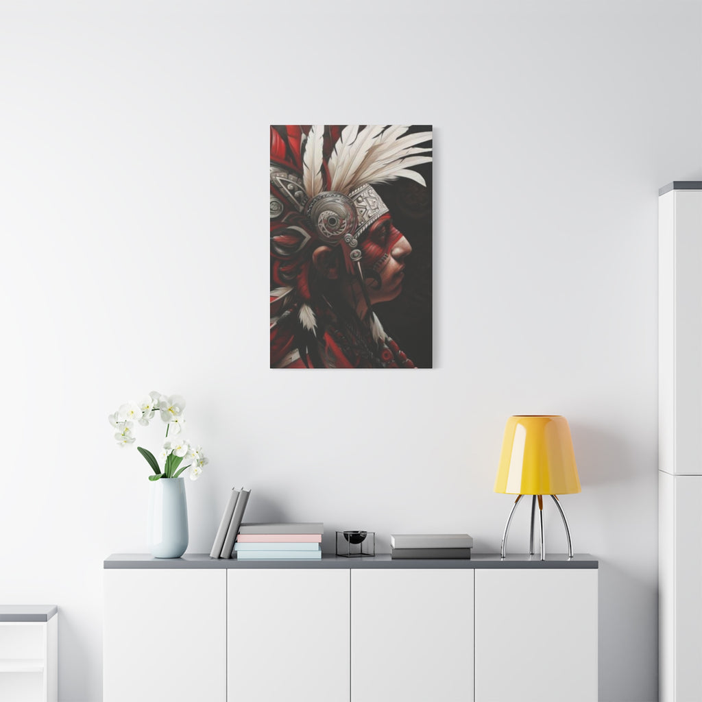 Aztec Warrior King – Bold Aztec Wall Art Canvas