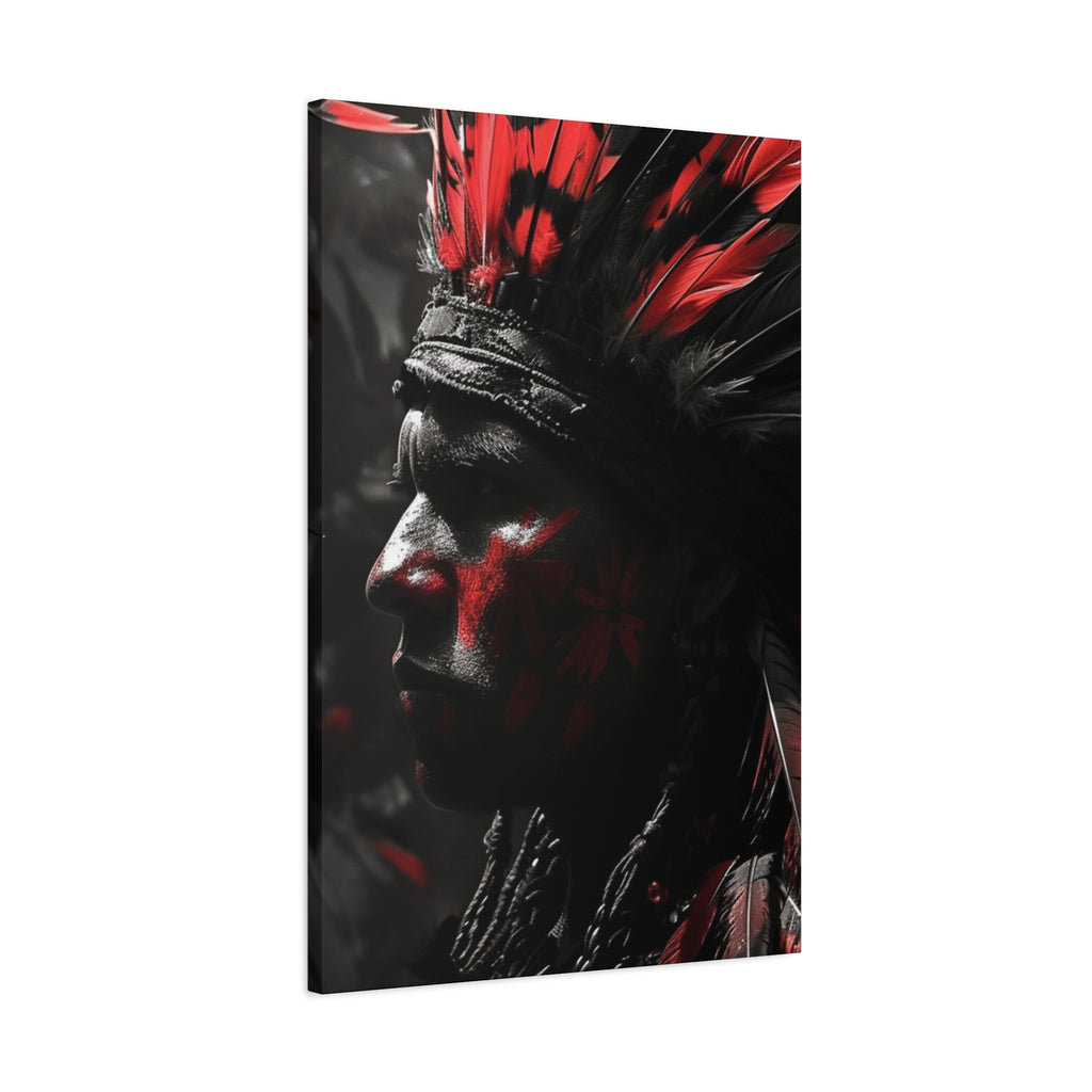 Aztec Jaguar Warrior – Bold Aztec Wall Art Canvas